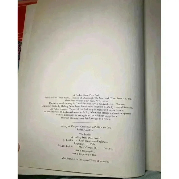 The Beatles Andy Worhol Book Rolling Stone Press Times Book 1980 - Picture 12 of 16